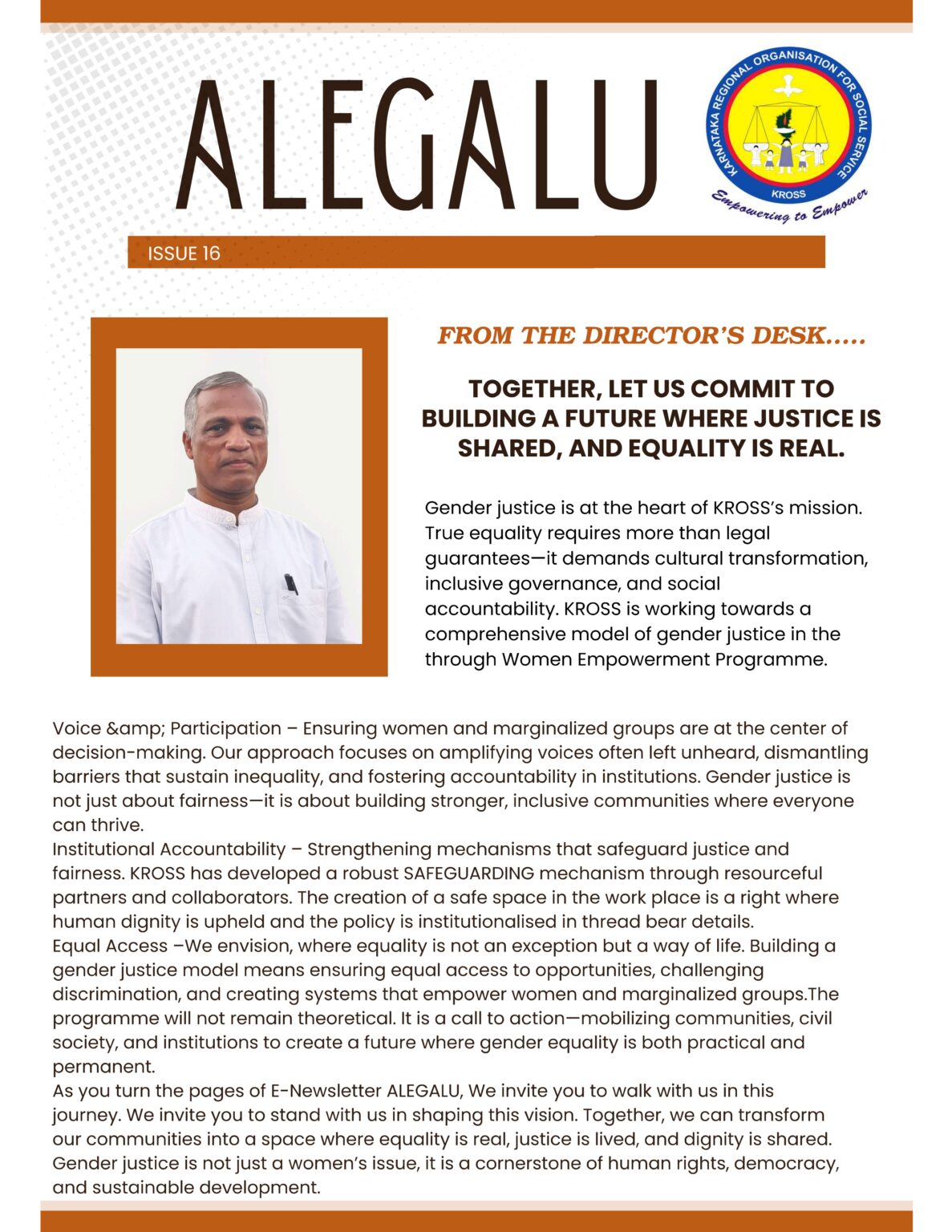 Alegalu Issue 16 Newsletter Cover